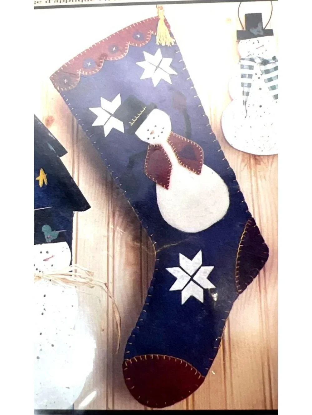 Hodge Podge Snowman Stocking Craft Kit Felt Floss Patterns & Needle